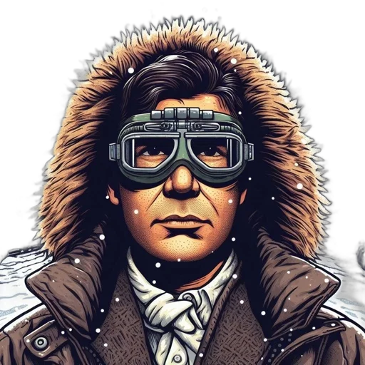 jacket, face, mask, comic book art transparent PNG cut-out