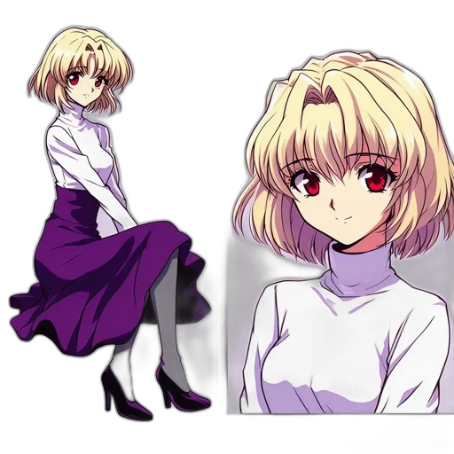 dress, staff, hair, anime transparent PNG cut-out