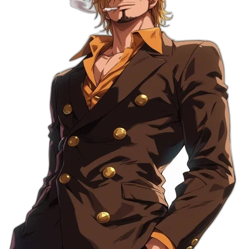 jacket, staff, face, weapon transparent PNG cut-out