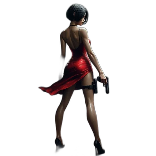 dress, weapon, concept art, 3d render transparent PNG cut-out