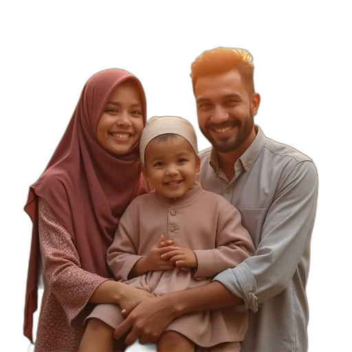face, photorealistic, family, background transparent PNG cut-out