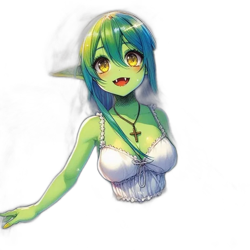 creature, staff, dress, dragon transparent PNG cut-out