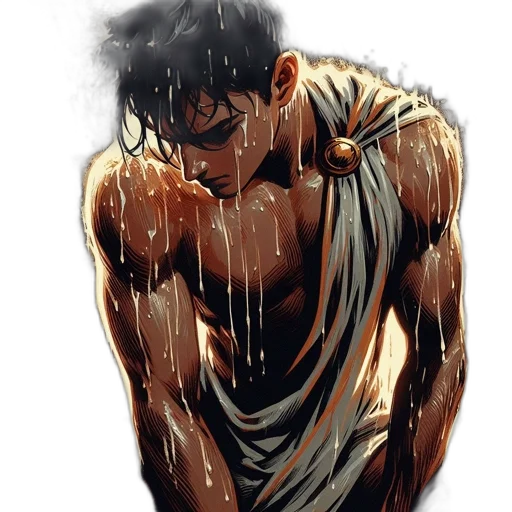 comic book art, concept art, watercolor, anime transparent PNG cut-out