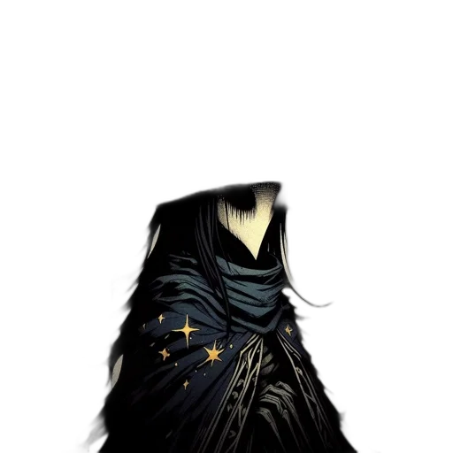 mask, dress, jacket, hair transparent PNG cut-out