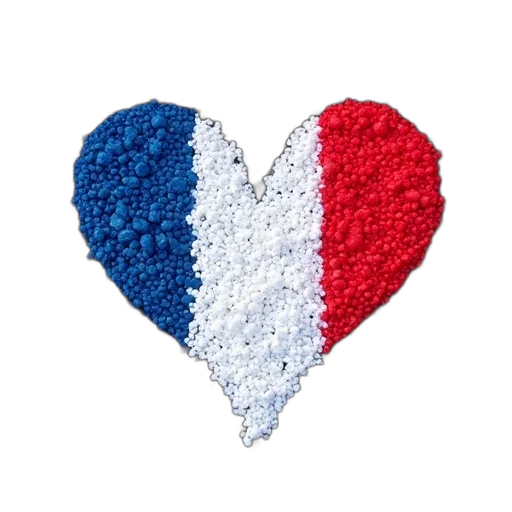 red, white, blue, heart transparent PNG cut-out