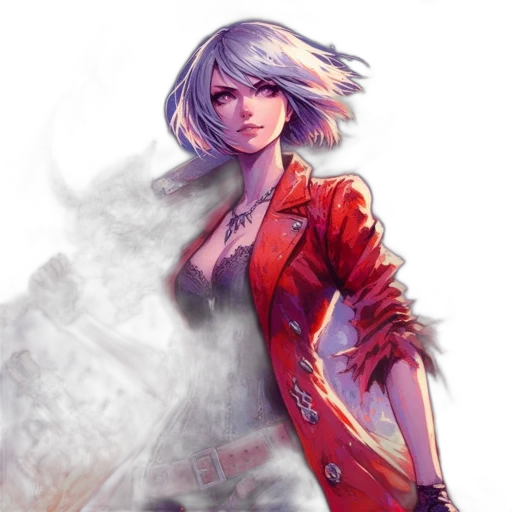 jacket, dress, staff, concept art transparent PNG cut-out
