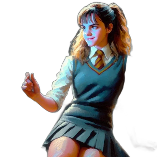dress, staff, comic book art, concept art transparent PNG cut-out