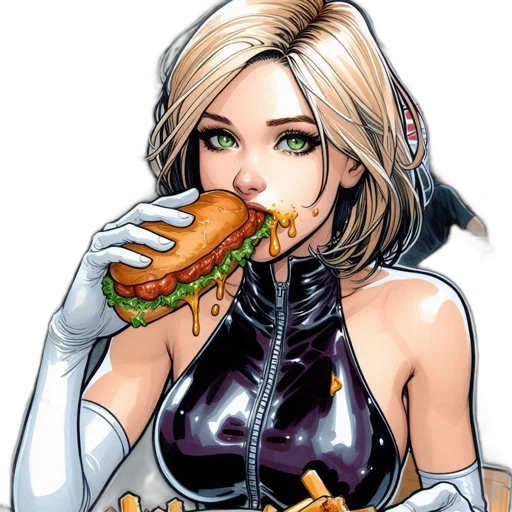 food, comic book art, concept art, cyberpunk transparent PNG cut-out