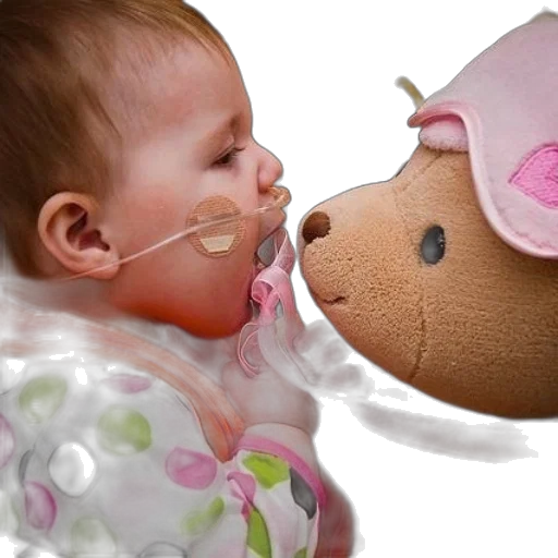 photorealistic, 3d render, baby, pacifier transparent PNG cut-out