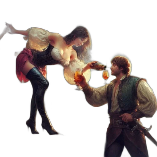 sword, concept art, fantasy art, oil painting transparent PNG cut-out