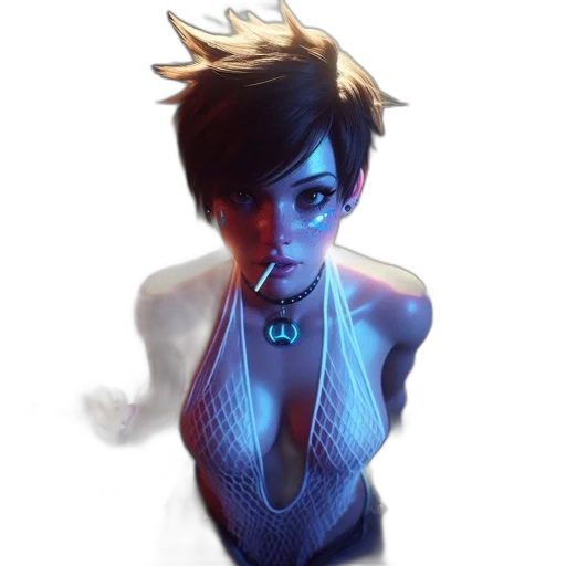 face, dress, jewelry, staff transparent PNG cut-out