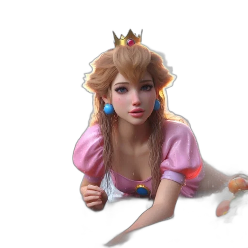 crown, dress, concept art, 3d render transparent PNG cut-out