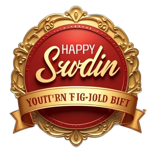 3d render, golden, wedding, anniversary transparent PNG cut-out