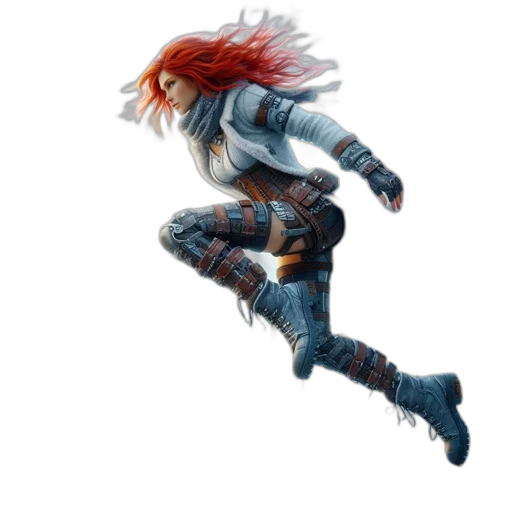 weapon, hair, jacket, dragon transparent PNG cut-out