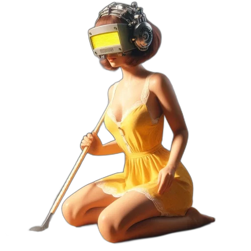 staff, mask, dress, robot transparent PNG cut-out