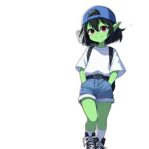 hat, staff, jacket, creature transparent PNG cut-out