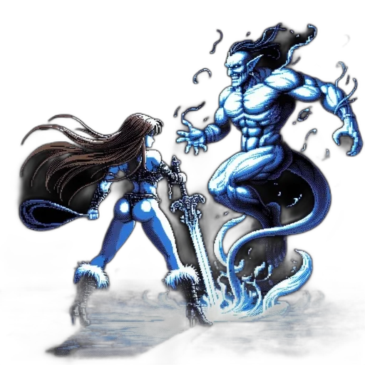 concept art, comic book art, fantasy art, pixel art transparent PNG cut-out
