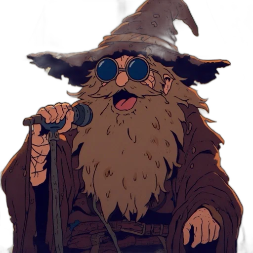 staff, hat, dragon, jacket transparent PNG cut-out