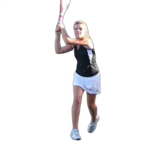 staff, woman, black, tank transparent PNG cut-out