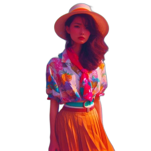 dress, hat, umbrella, jacket transparent PNG cut-out