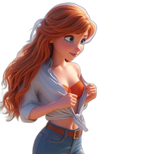 dress, 3d render, concept art, cartoon transparent PNG cut-out