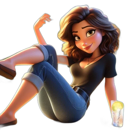 bottle, jewelry, hair, cartoon transparent PNG cut-out