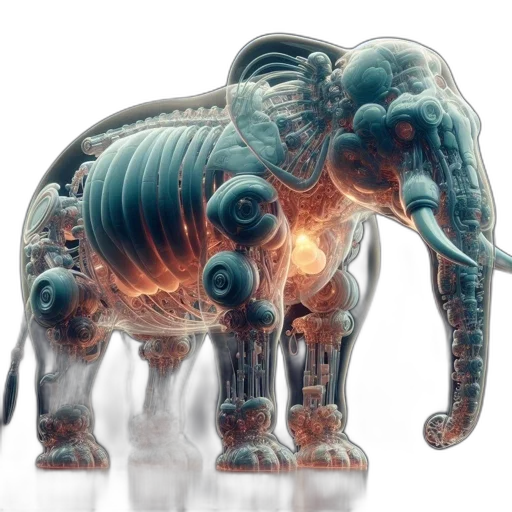 animal, creature, robot, 3d render transparent PNG cut-out