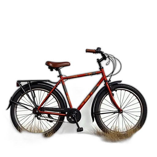 photorealistic, bicycle, painted, coloring transparent PNG cut-out
