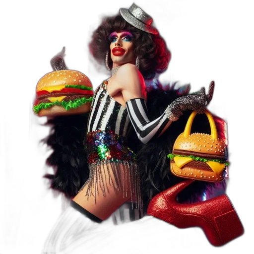 food, dress, concept art, photorealistic transparent PNG cut-out