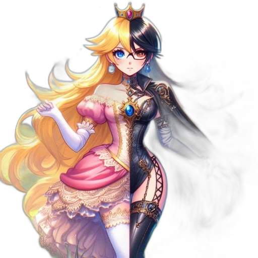 staff, dress, crown, fantasy art transparent PNG cut-out