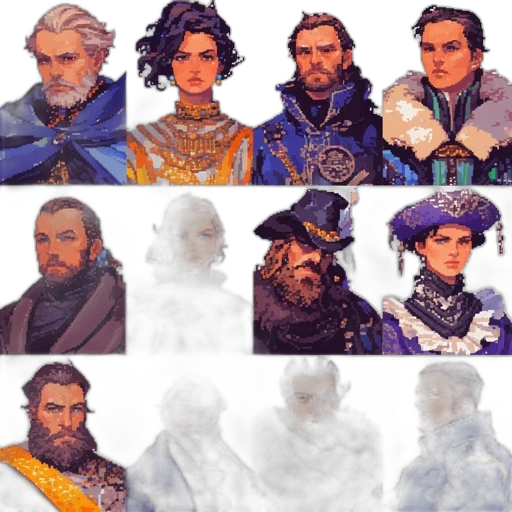 concept art, fantasy art, pixel art, comic book art transparent PNG cut-out