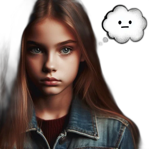 face, hair, jacket, robot transparent PNG cut-out