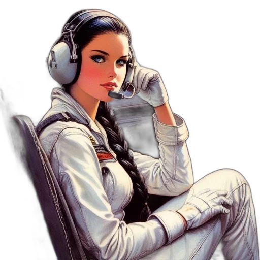 jacket, staff, robot, comic book art transparent PNG cut-out