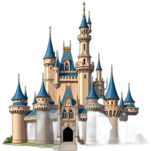 building, crown, 3d render, concept art transparent PNG cut-out