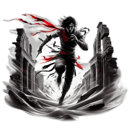 concept art, fantasy art, comic book art, pixel art transparent PNG cut-out