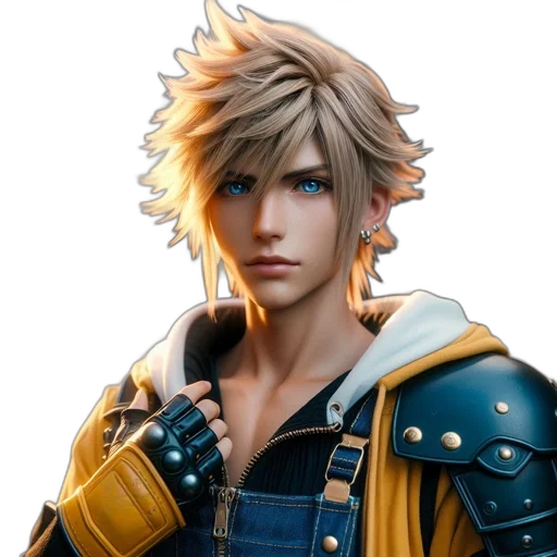 face, jacket, hair, concept art transparent PNG cut-out