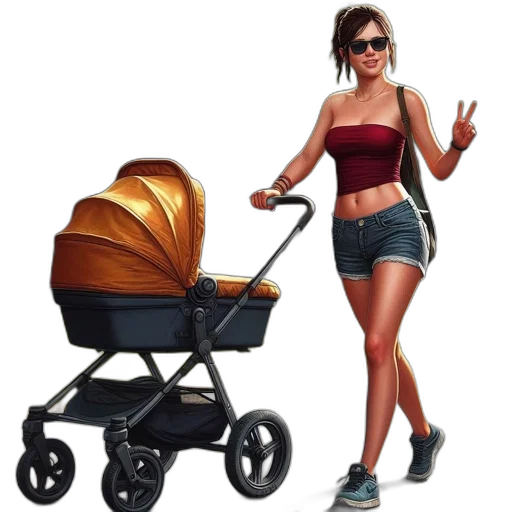 photorealistic, concept art, 3d render, young transparent PNG cut-out