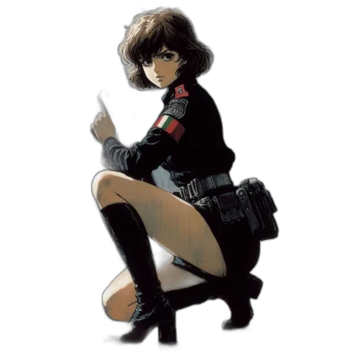 weapon, dress, robot, staff transparent PNG cut-out