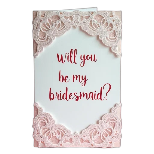 will, bridesmaid, lace, card transparent PNG cut-out