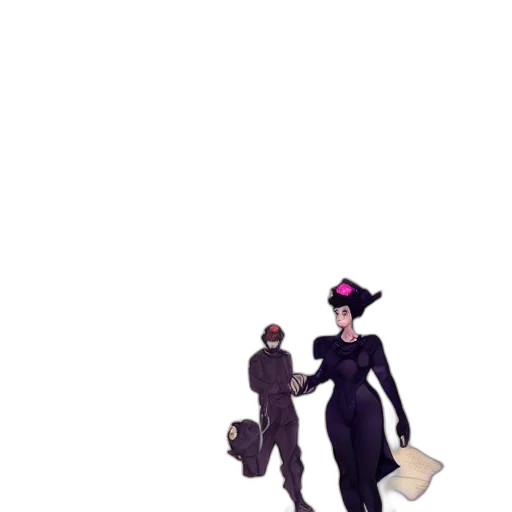 staff, hat, umbrella, dress transparent PNG cut-out