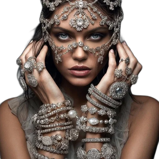 jewelry, mask, crown, face transparent PNG cut-out
