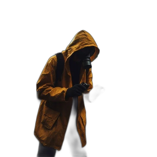 jacket, mask, umbrella, creature transparent PNG cut-out