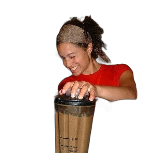 staff, food, photorealistic, woman transparent PNG cut-out
