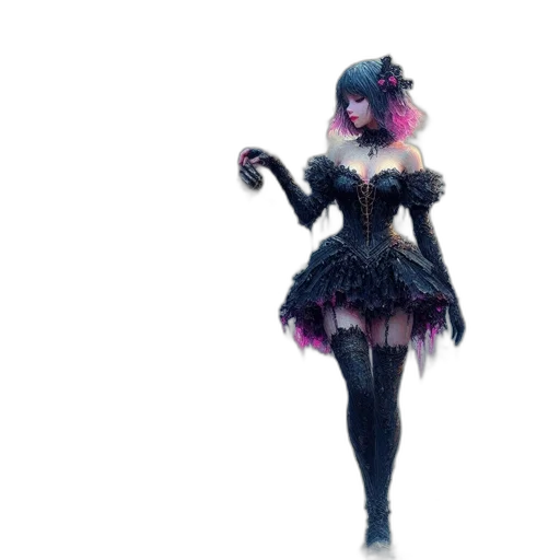 dress, creature, staff, animal transparent PNG cut-out