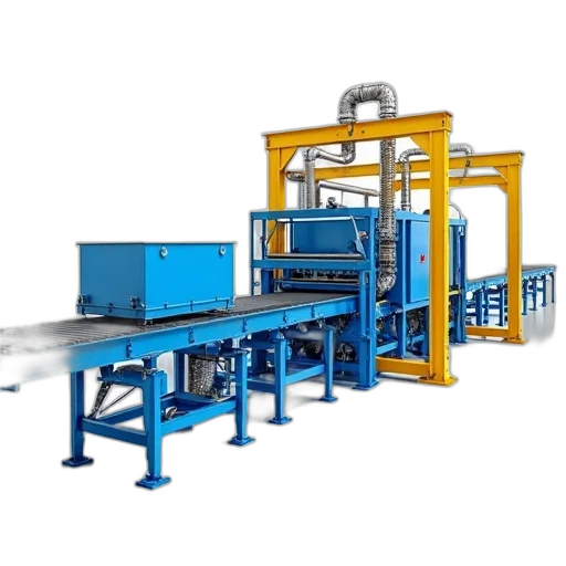3d render, modern, steel, factory transparent PNG cut-out