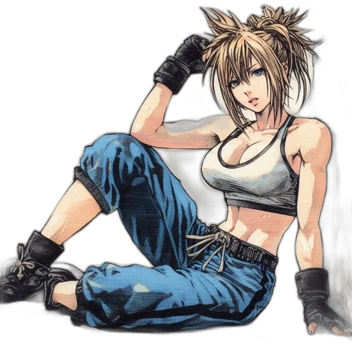concept art, comic book art, anime, photorealistic transparent PNG cut-out