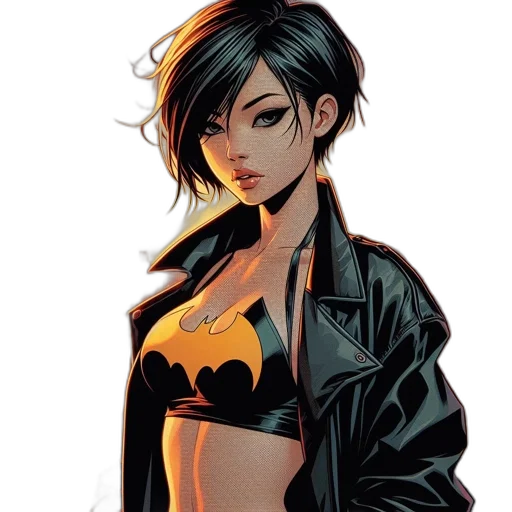 jacket, comic book art, concept art, cyberpunk transparent PNG cut-out