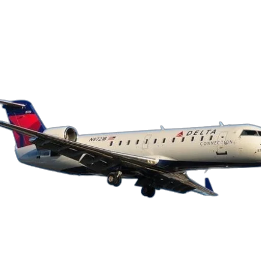 delta, connection, airplane, captured transparent PNG cut-out