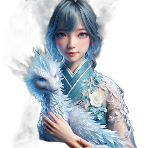 dragon, staff, creature, fantasy art transparent PNG cut-out