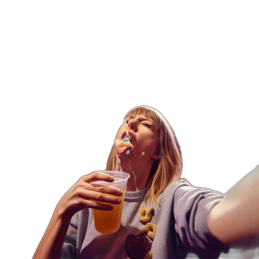 bottle, face, food, jacket transparent PNG cut-out